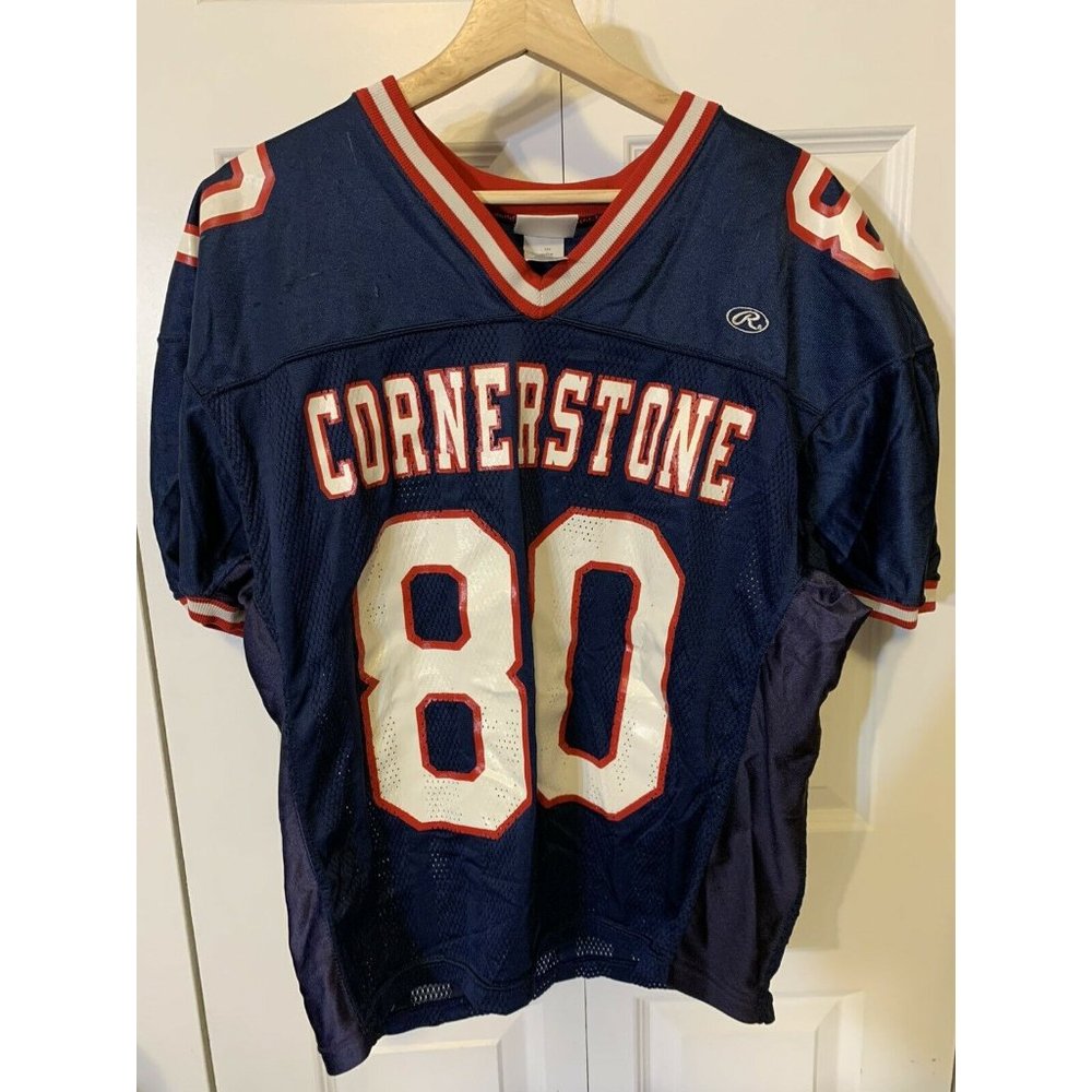 Rawlings Cornerstone‎ Football Jersey Men’s Sz L Blue Red